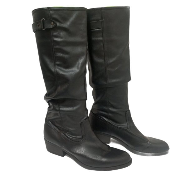 Time and Tru Leather Slouch Tall Boots Size 10 - Picture 5 of 14